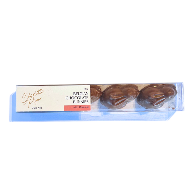 Belgian Milk Chocolate Caramel Filled Bunnies