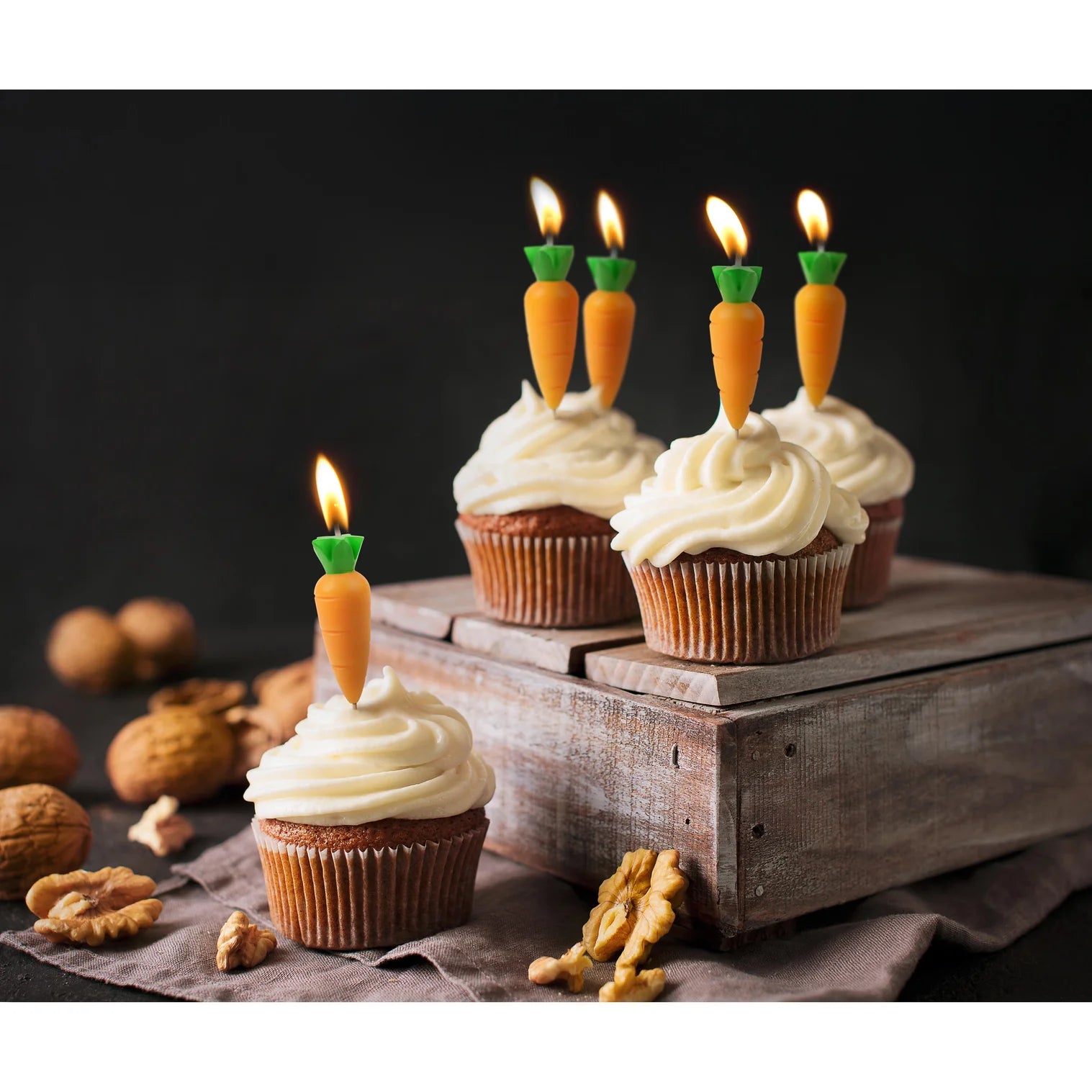 Party Birthday Candles - 6pcs Set Carrots