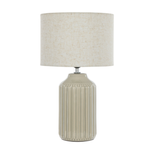 Ceramic Table Lamp Oat and Cream