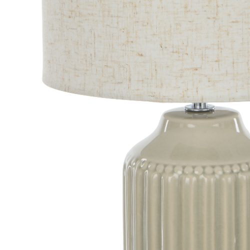 Ceramic Table Lamp Oat and Cream