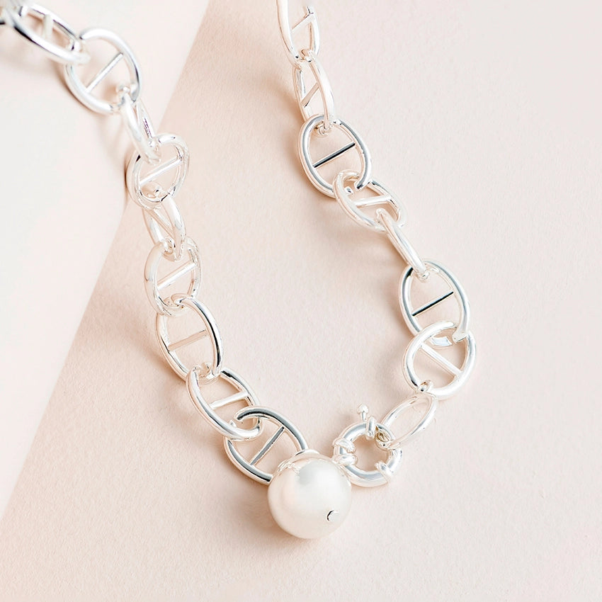 Necklace - Anchor Chain and Ball Charm