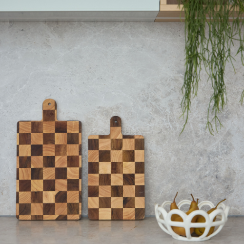 Serving Board Checkered with Handle