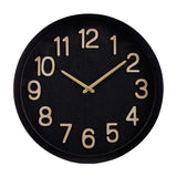 Wall Clock - Black Weave Wooden Numbers