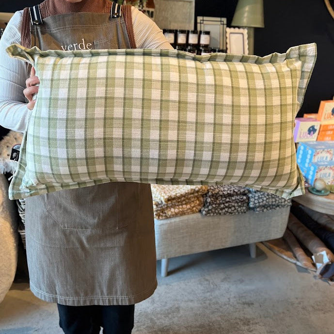 Lumbar Cushion - Green Check