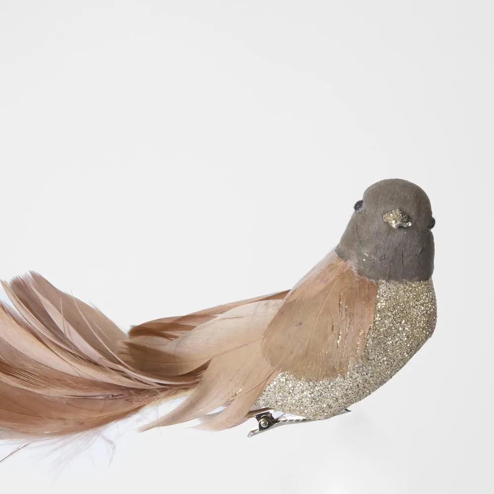 Bird Decoration Dusty Pink Gold Body