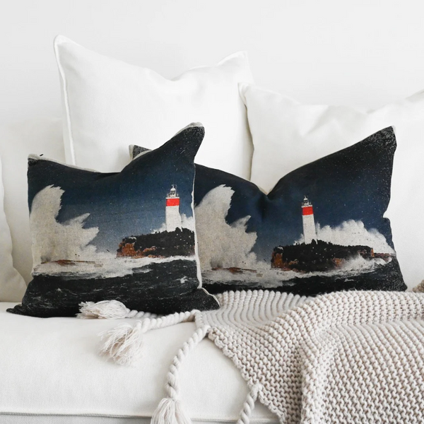 Cushion - Organic Flax - The Lighthouse