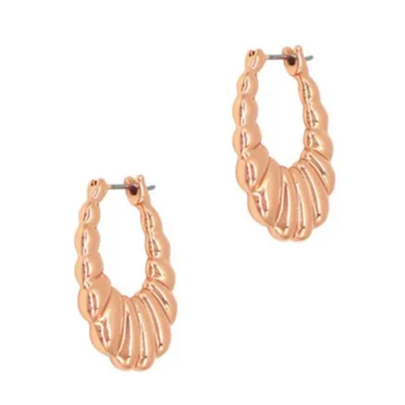 Earrings - Oval Croissant Hoop