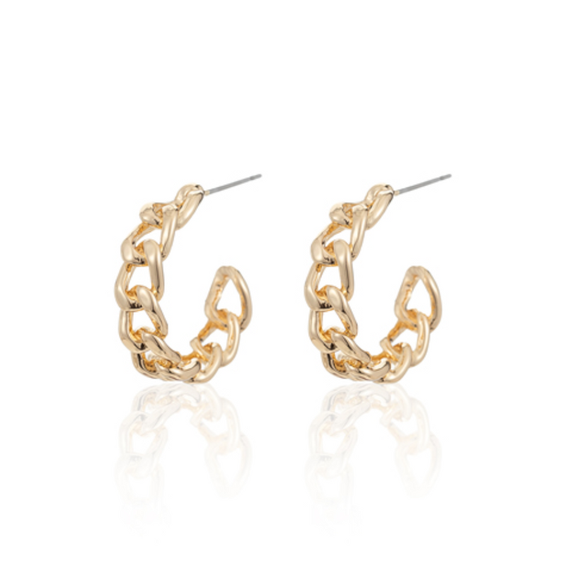 Earrings - Chain Hoops