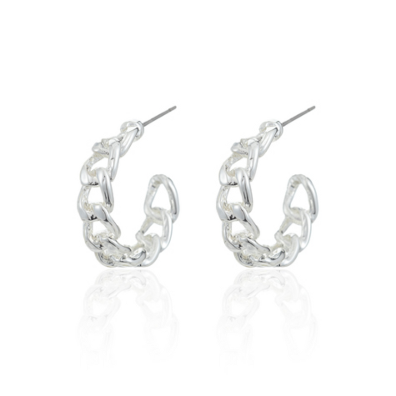 Earrings - Chain Hoops