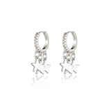 Earrings - Huggies with Diamantes & Stars