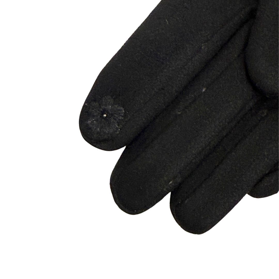 Gloves - Faux Fur Double Layer Black
