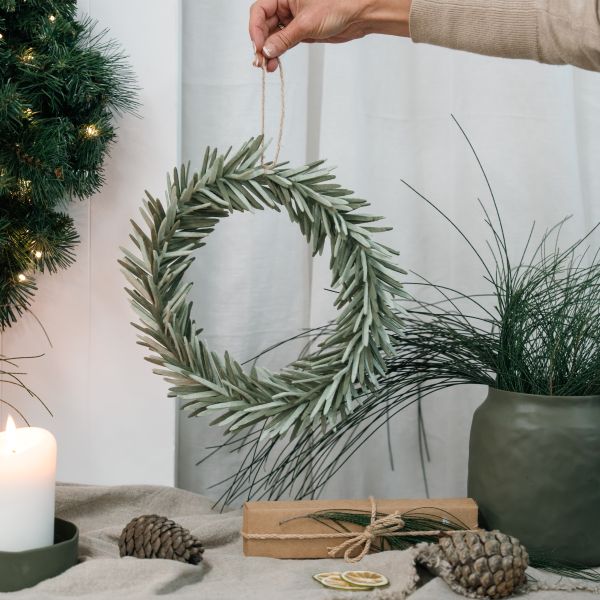 Wreath Green Felt and Twine