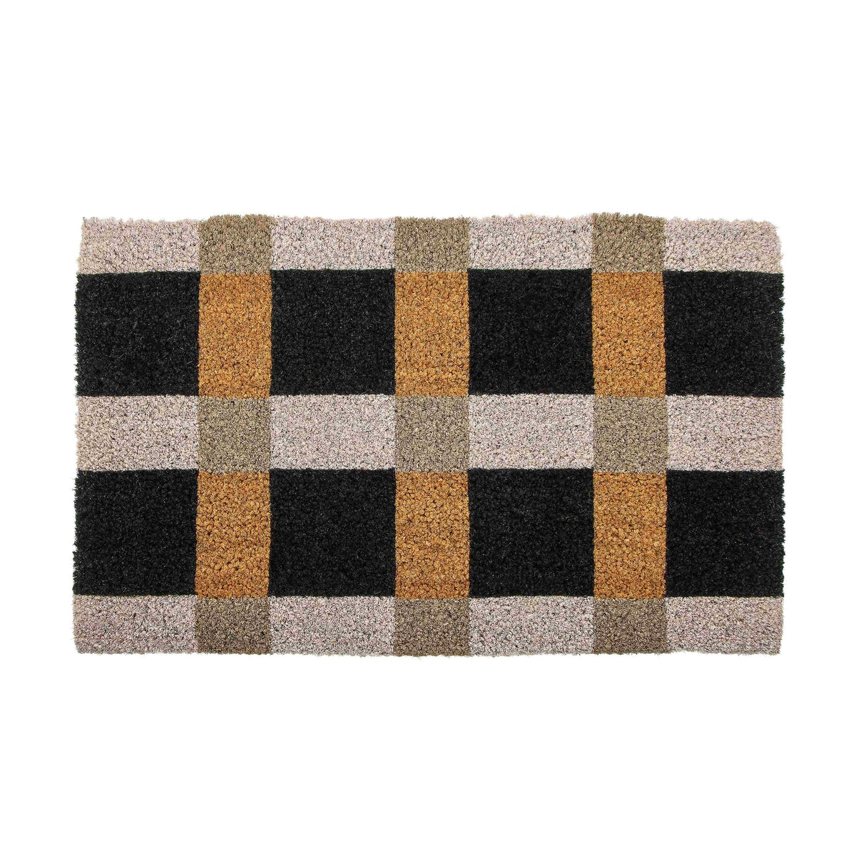 Coir Door Mat - Gingham  - 75 x 45cm