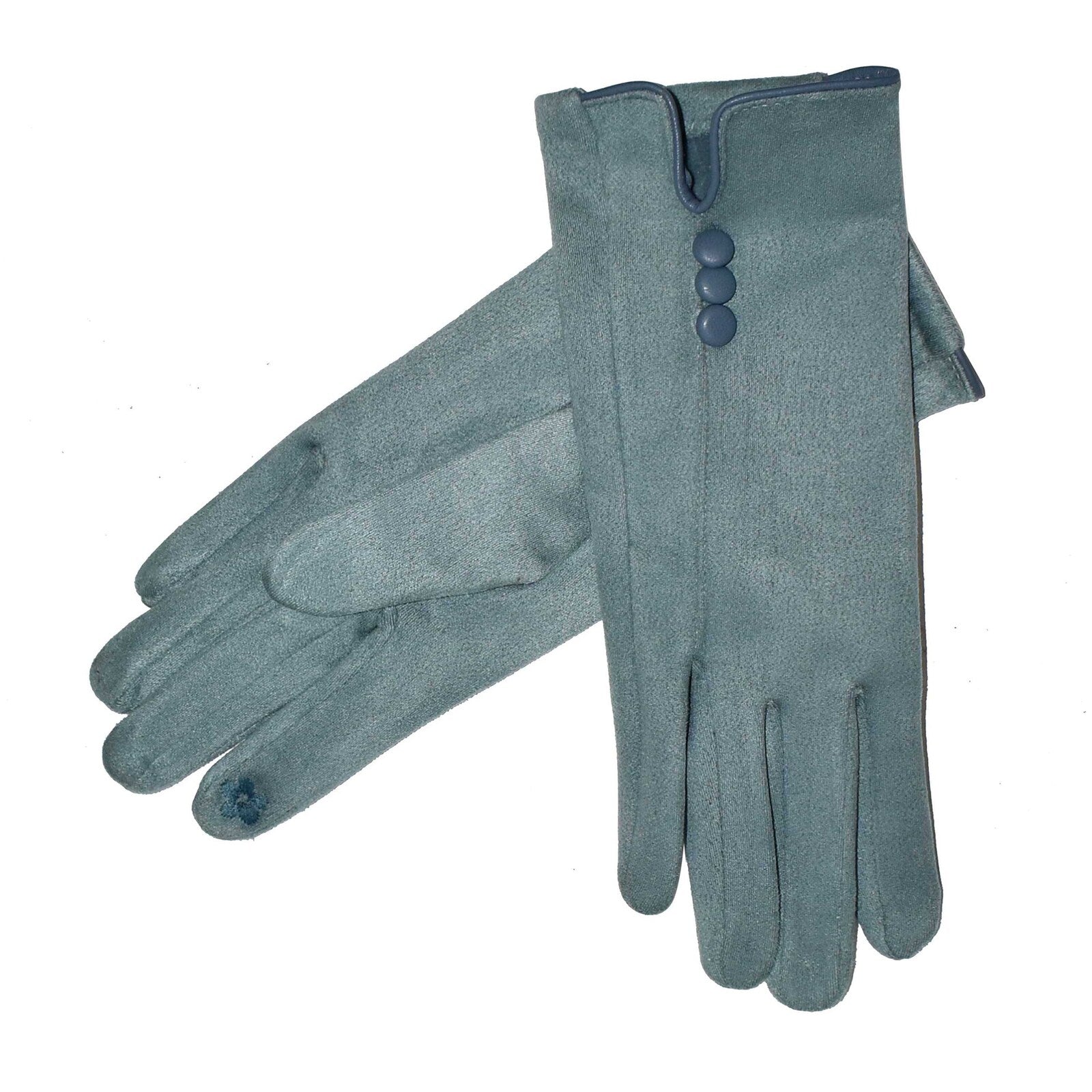 Gloves - 3 Button Duck Egg Blue