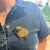 Brooch Sequined - Sheep