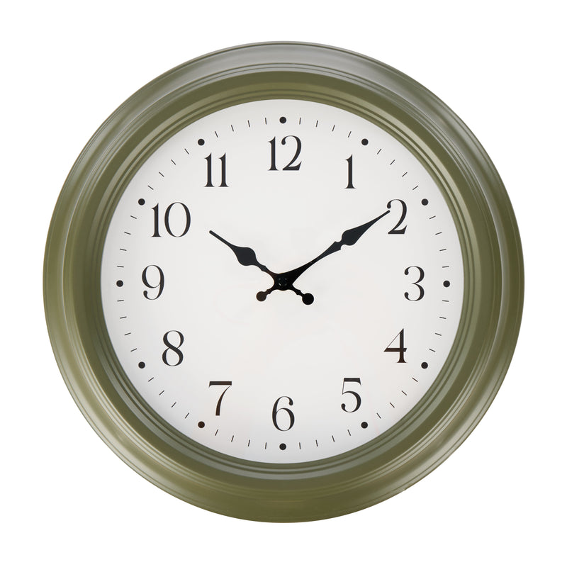 Wall Clock - Green and Cream Antique Numbers