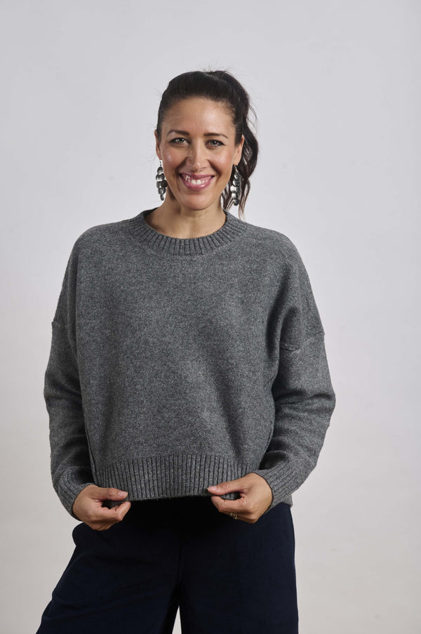 Wool Blend Jumper - Dark Grey