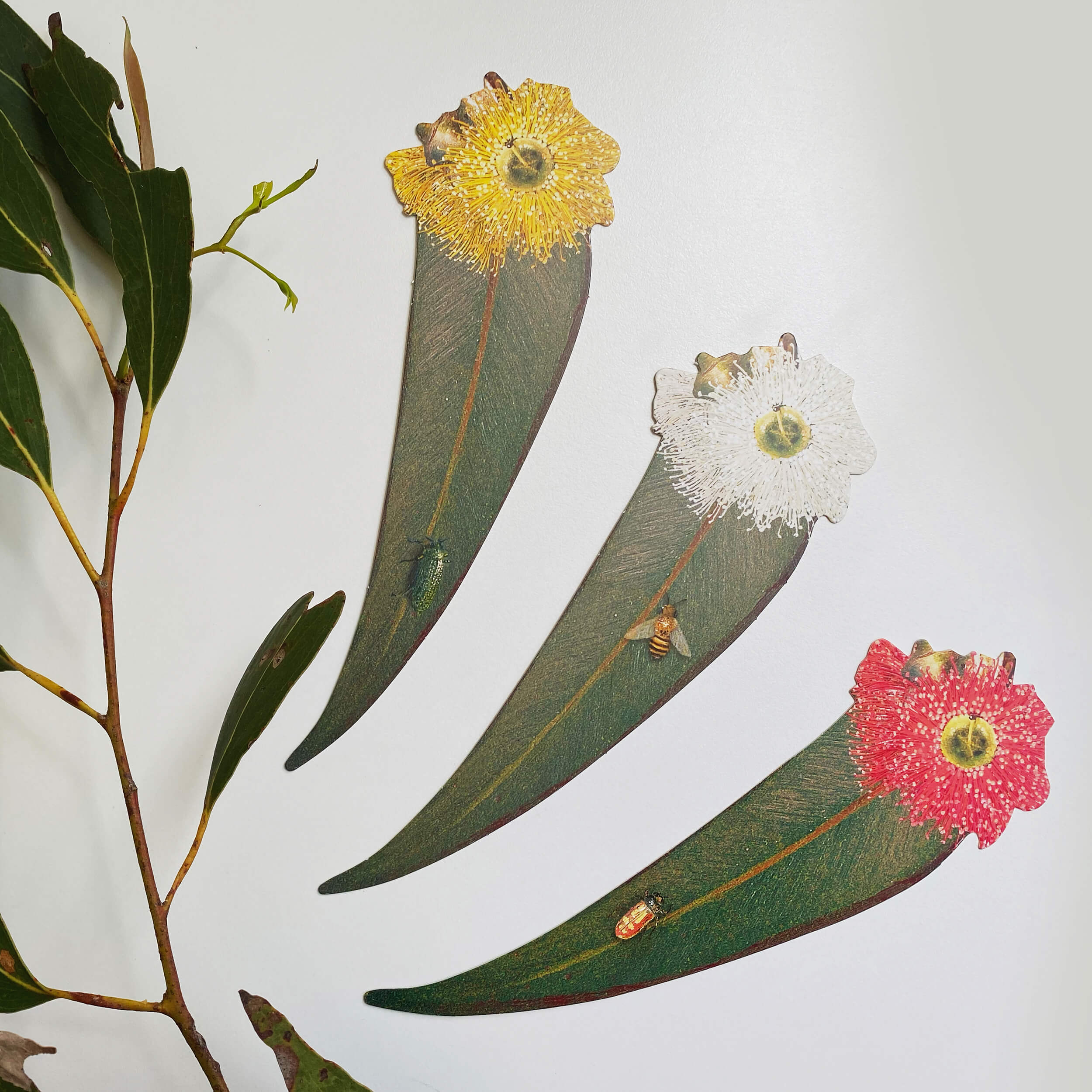 Bookmark Gum Leaf - Pack of 3
