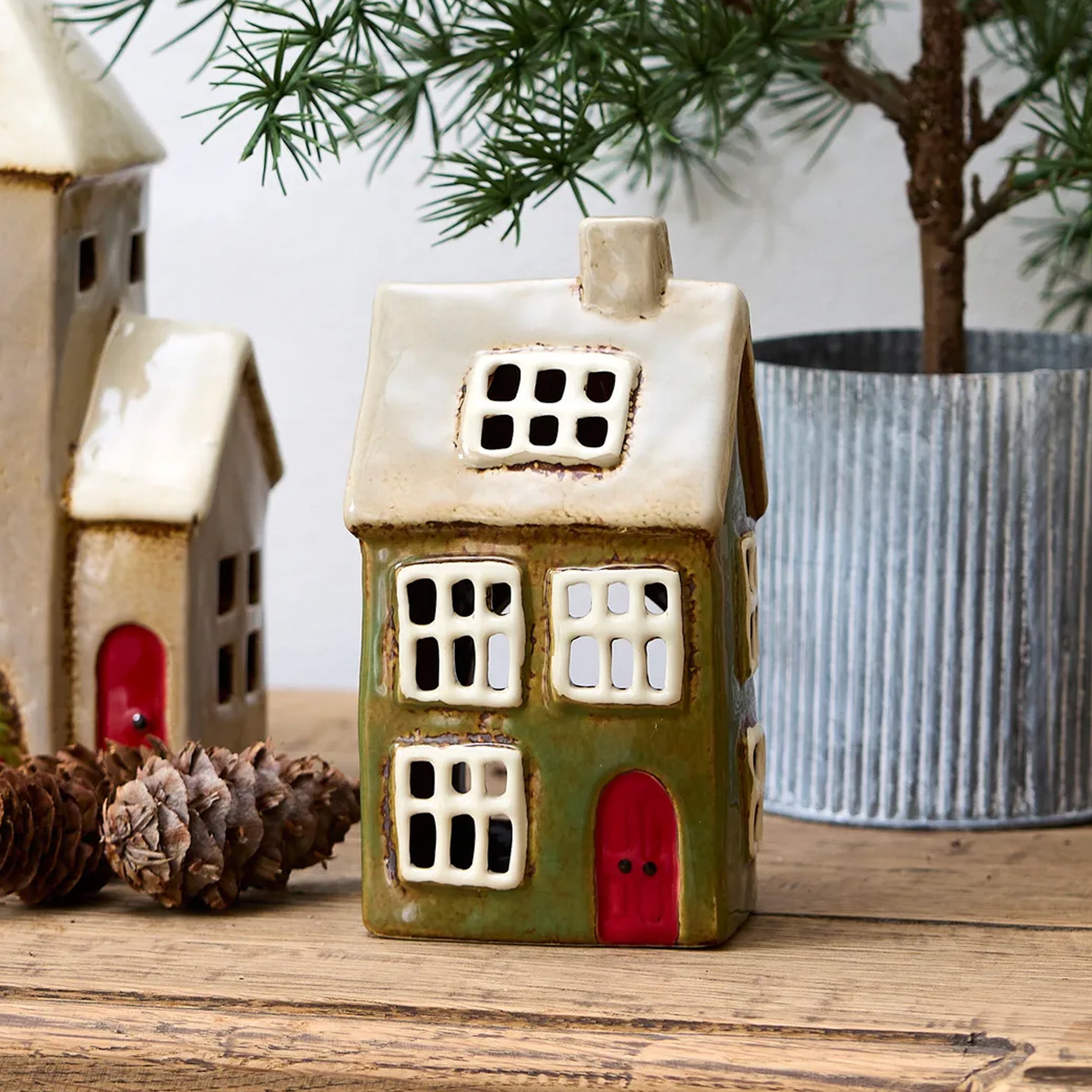 Tealight House Christmas Green - PREORDER now for end OCTOBER delivery
