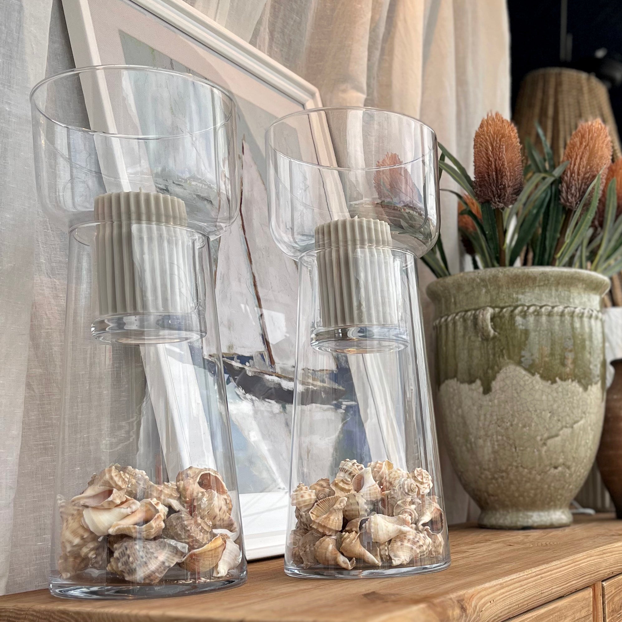 Hurricane Glass Candle Holder