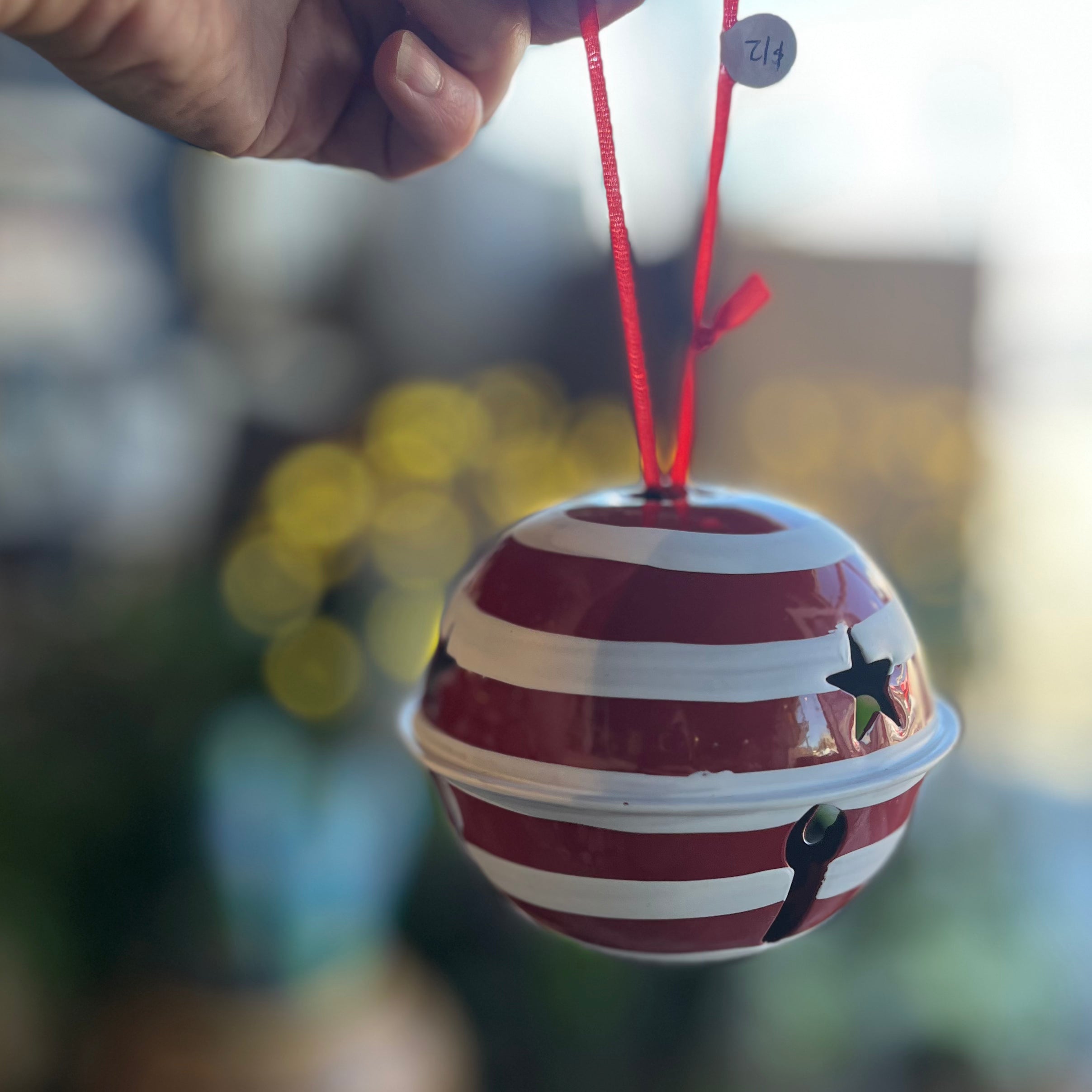 Candy Striped Bell Hanging Decoration