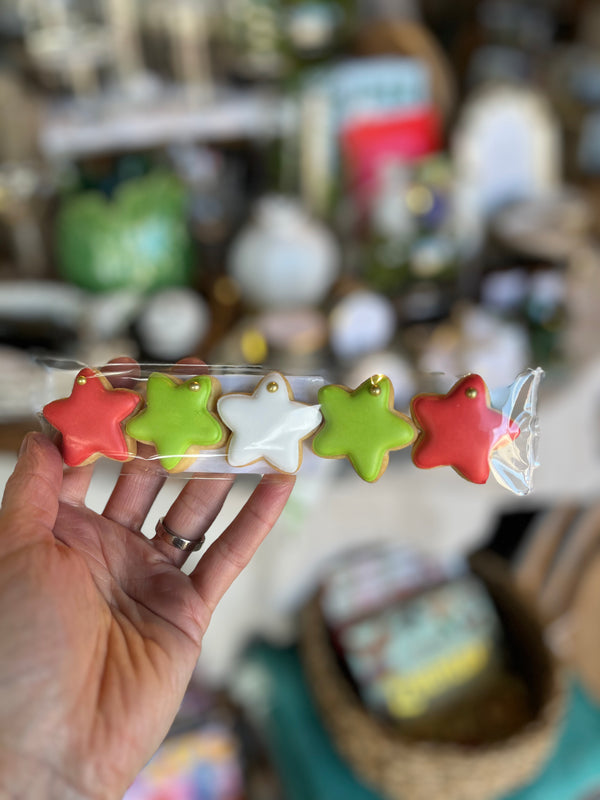 Star Biscuits with Vanilla Icing