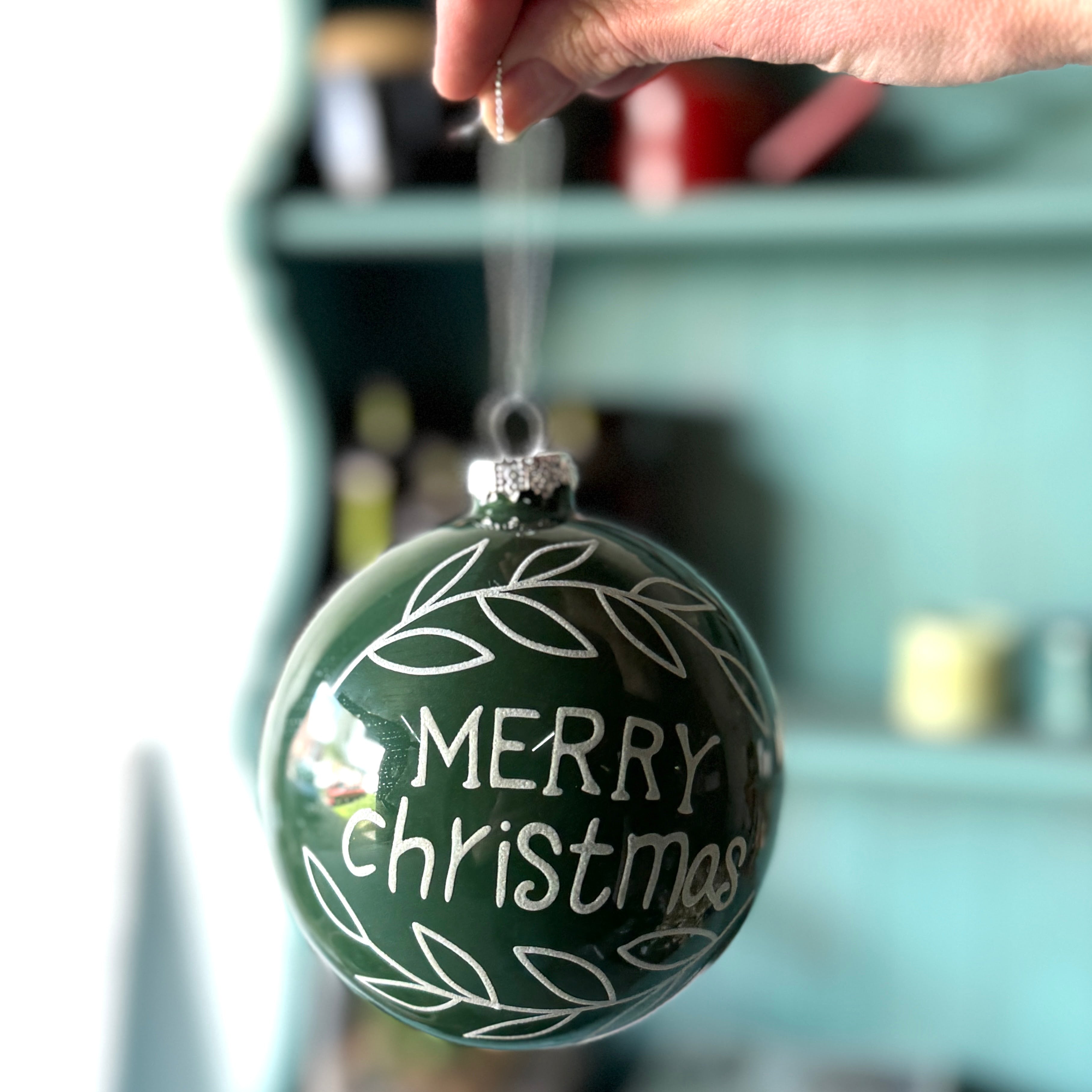Green Merry Christmas Bauble