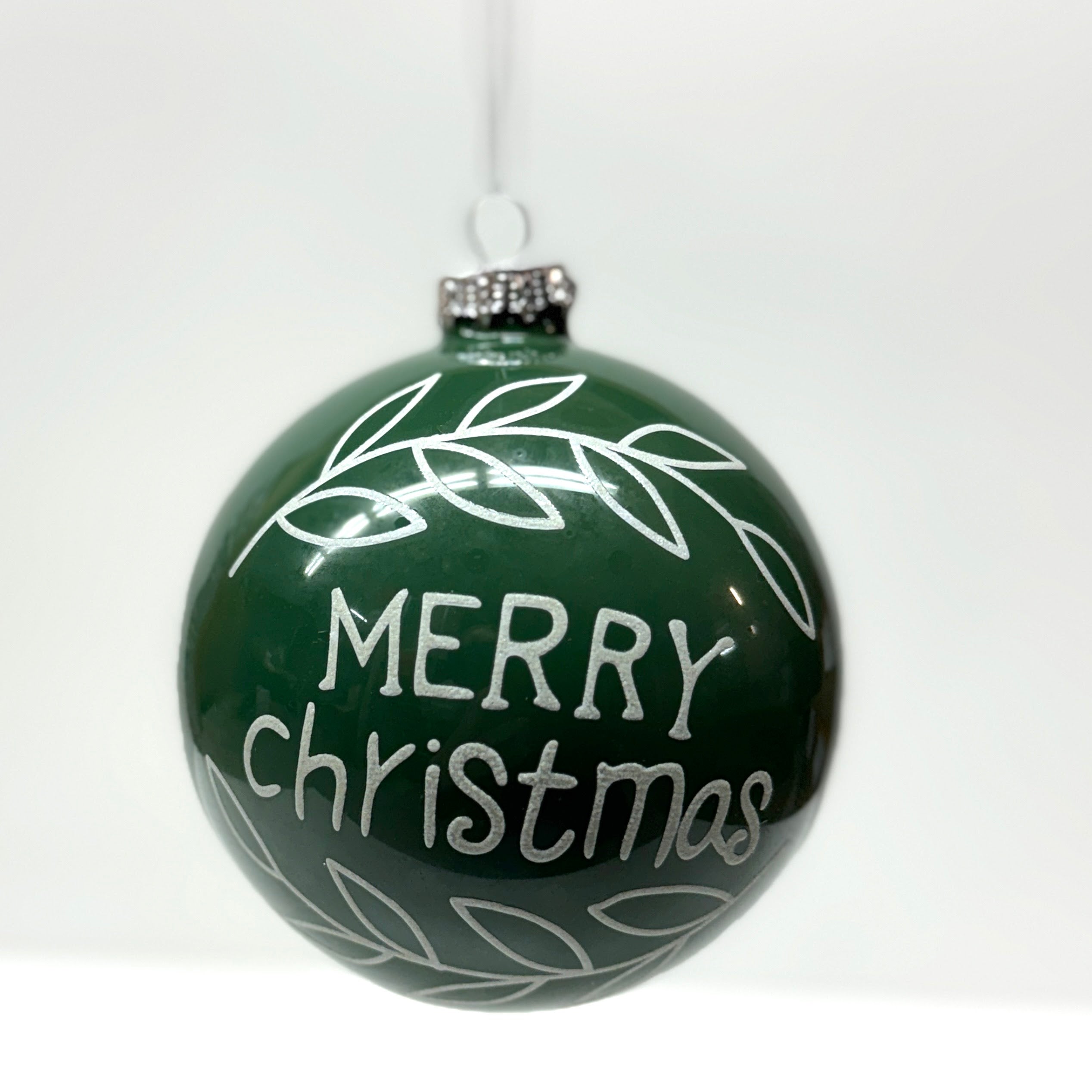 Green Merry Christmas Bauble