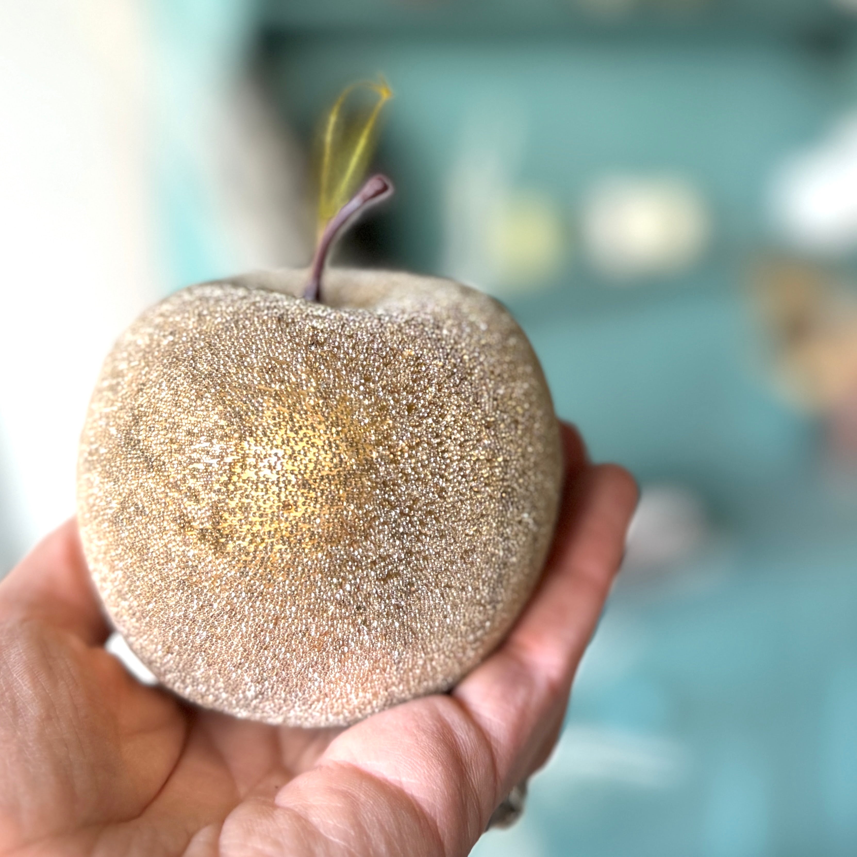 Hanging Decoration - Sparkly Gold Apple