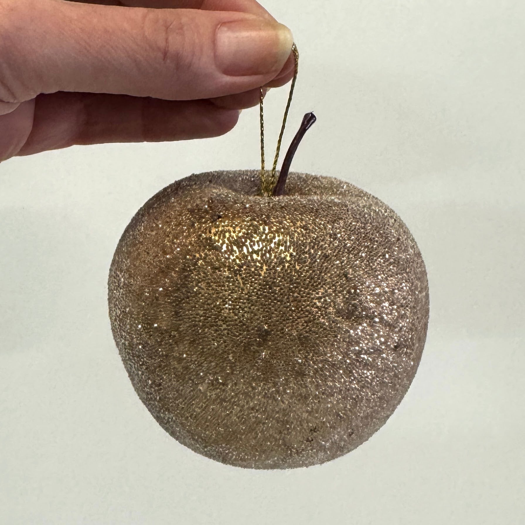 Hanging Decoration - Sparkly Gold Apple