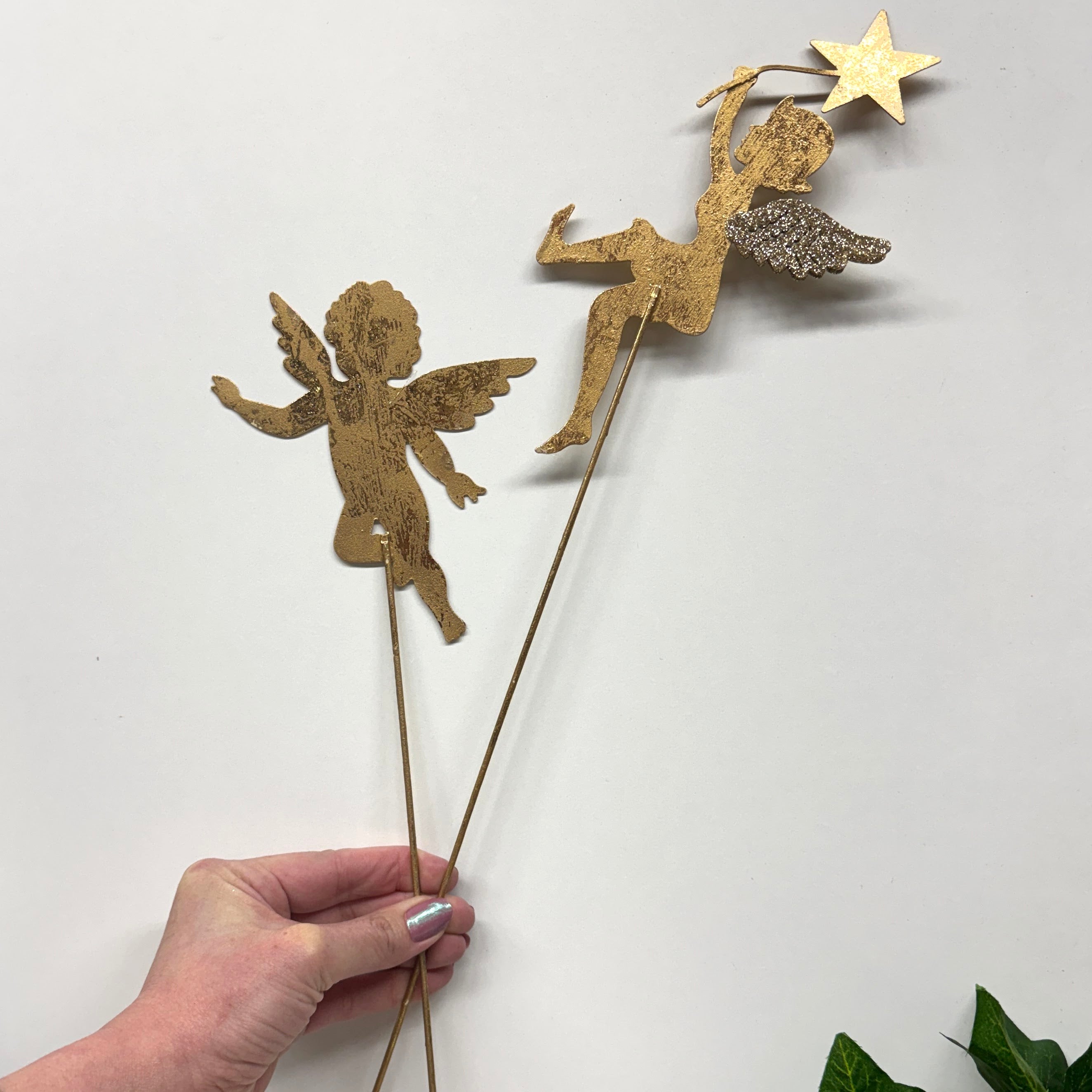 Stake Golden Christmas Decorations