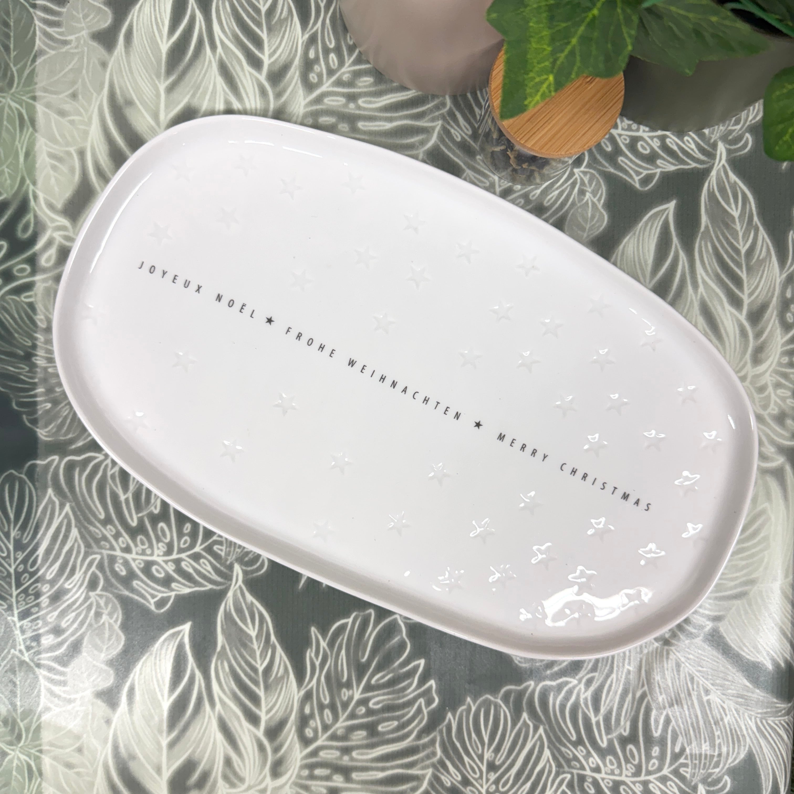 Platter Merry Christmas Stars