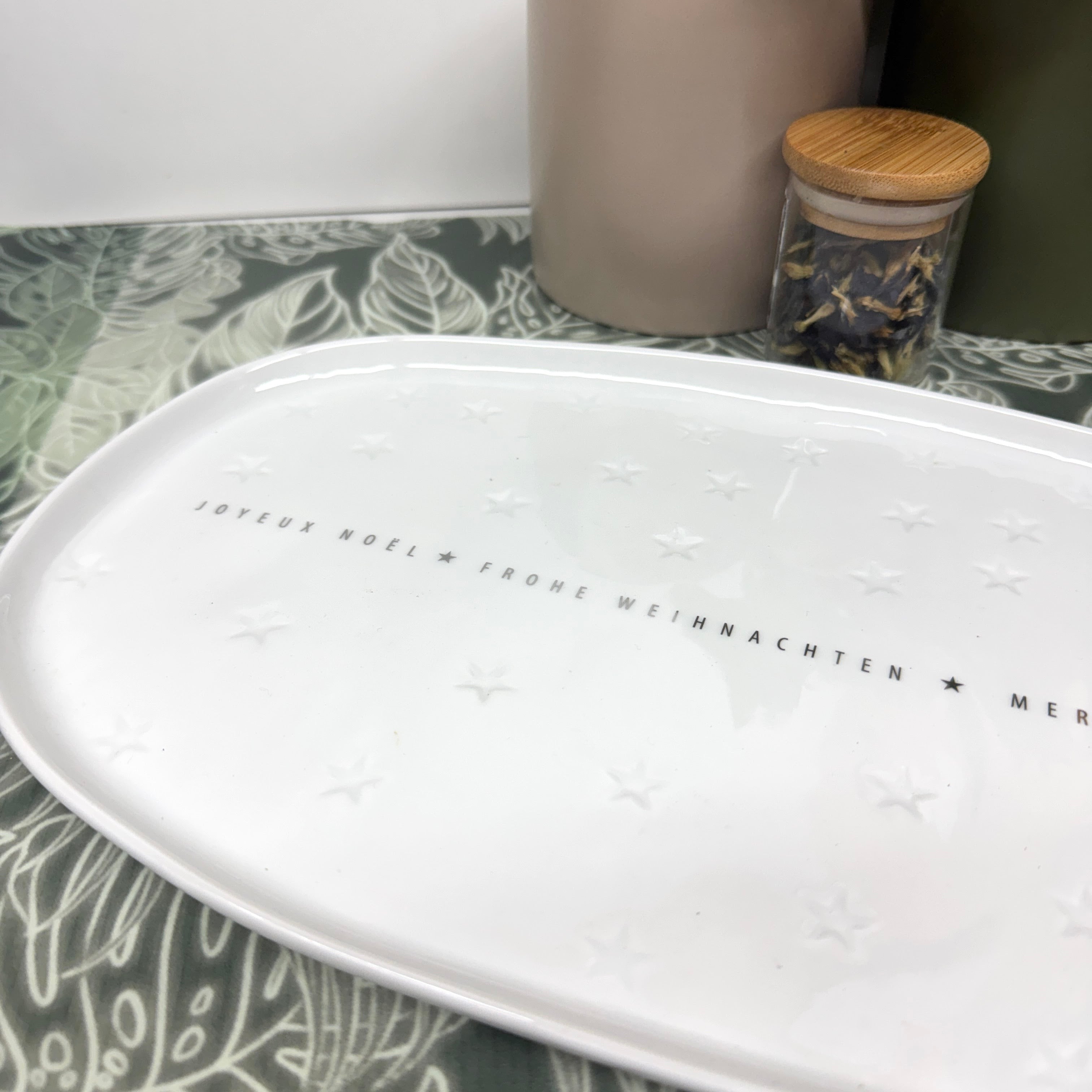 Platter Merry Christmas Stars