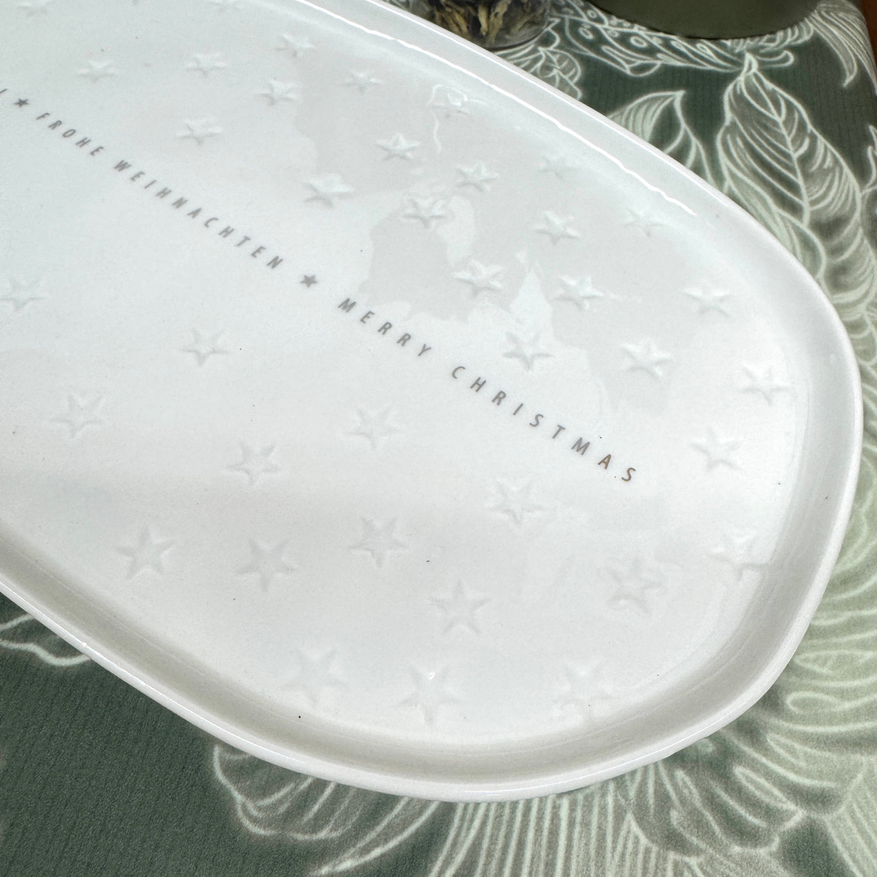 Platter Merry Christmas Stars