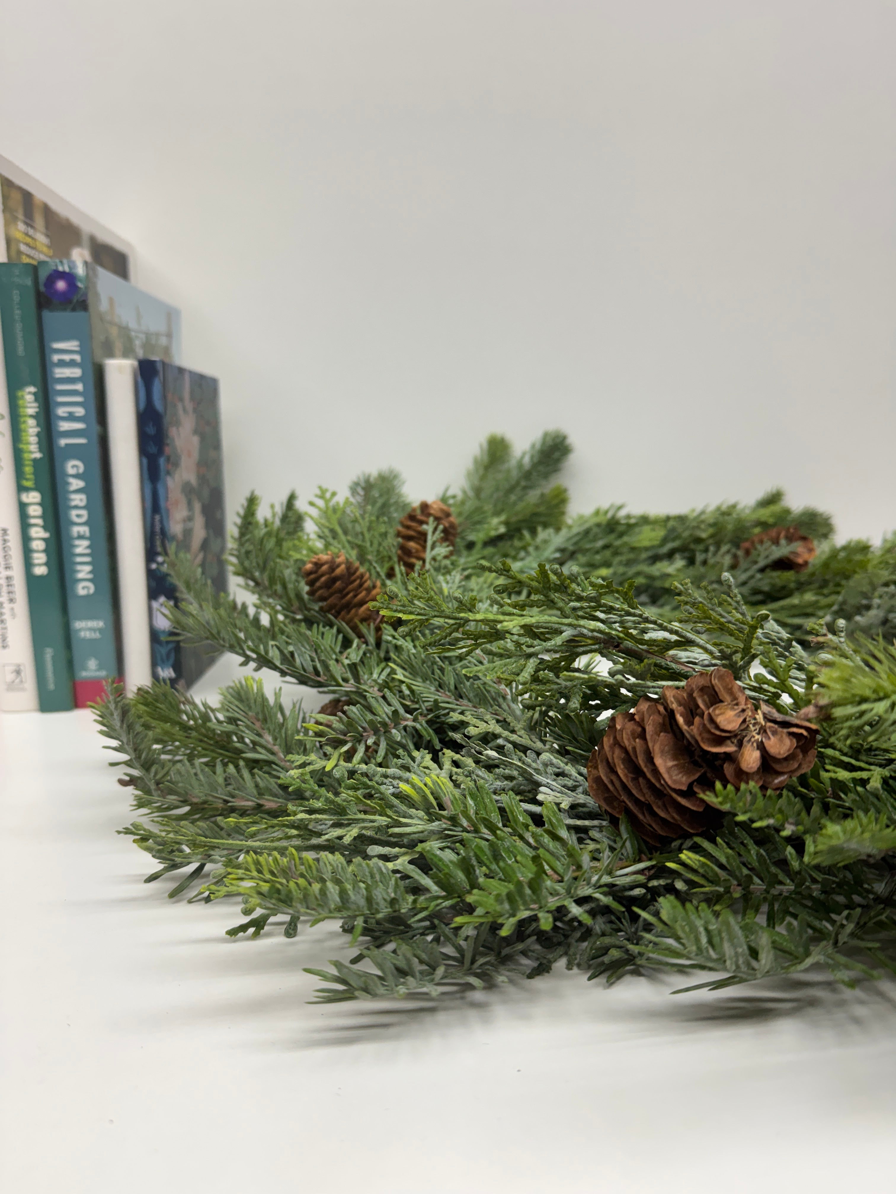 Pine Wreath with Pine Cones - Green Faux