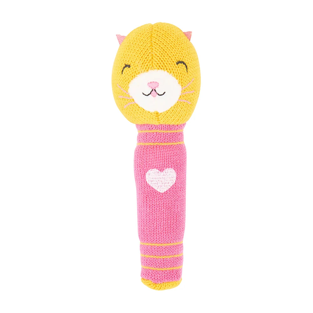 Knit Rattle - Kitty Cat