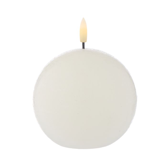 Flickering Spherical LED Candle Rustic White