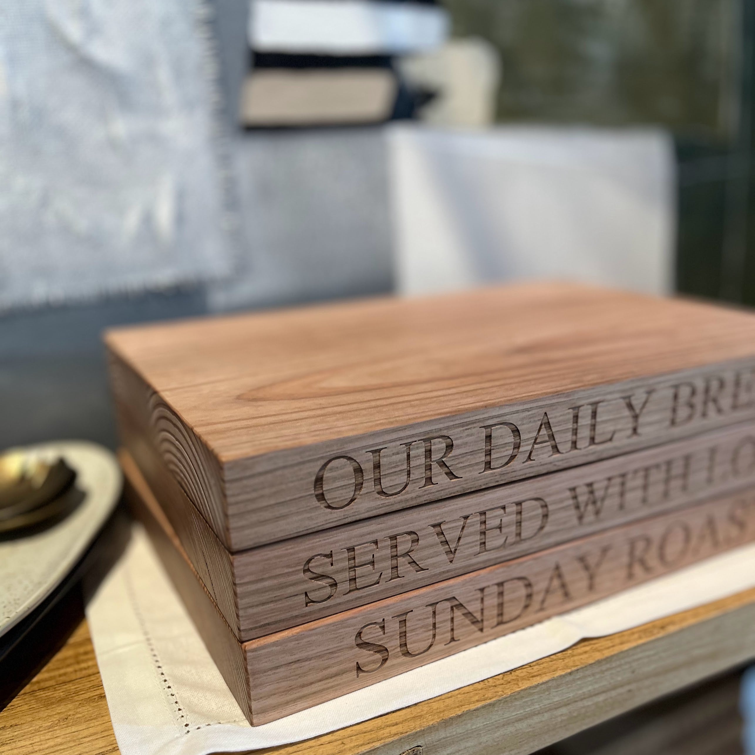 Large Thick Wooden Serving & Cutting Boards - Tasmanian Oak - Handmade by Verde