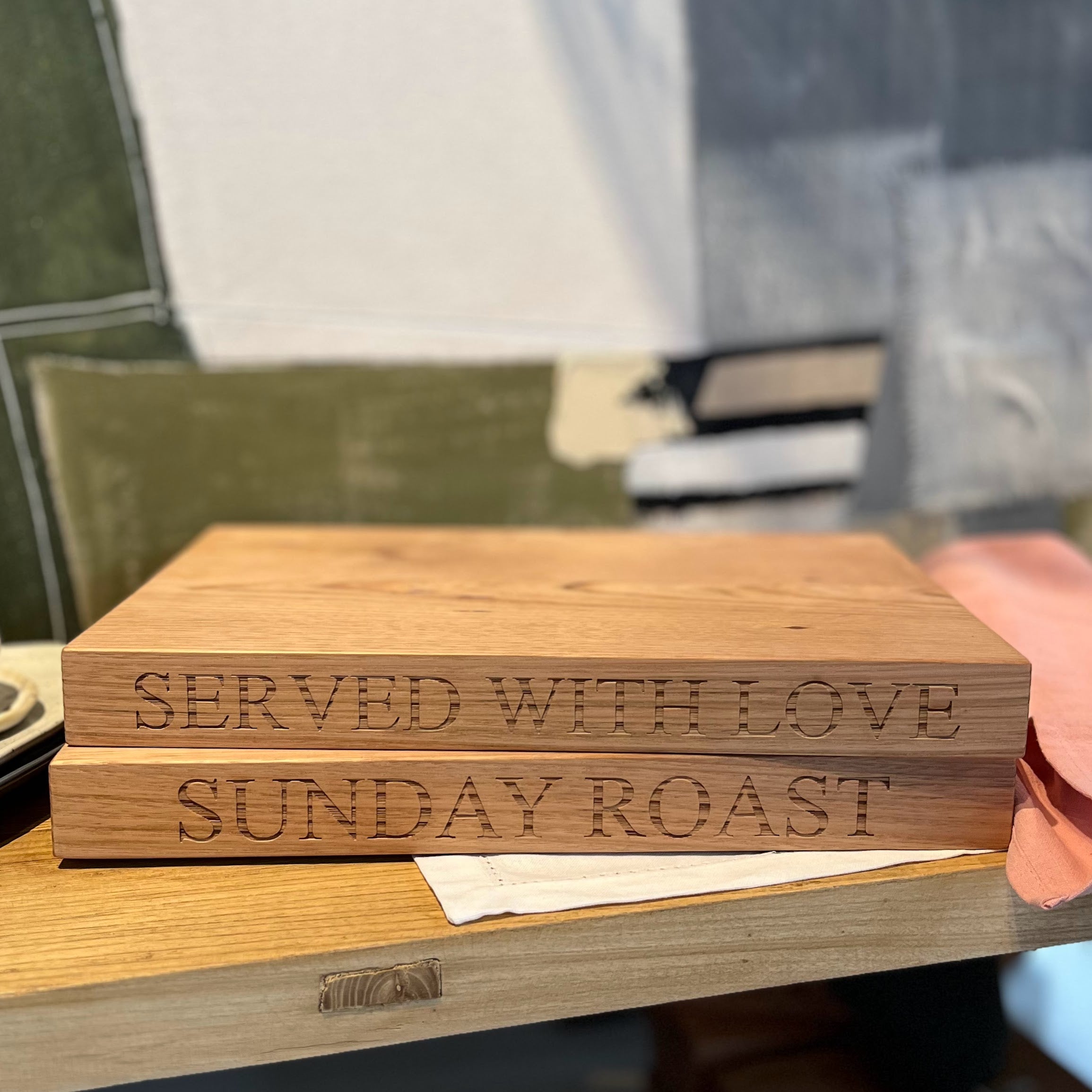 Large Thick Wooden Serving & Cutting Boards - Tasmanian Oak - Handmade by Verde