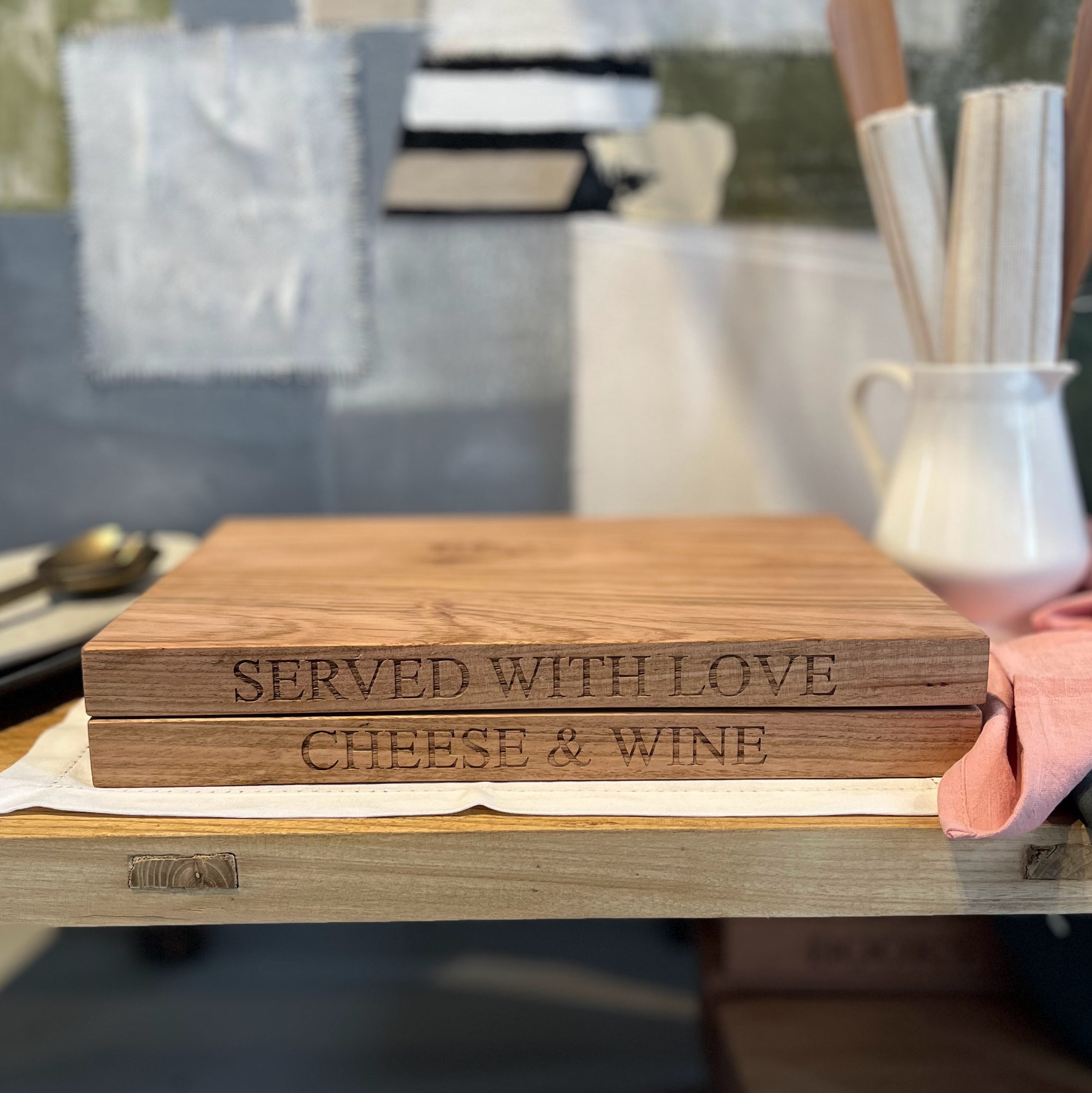 Large Thin Wooden Serving & Cutting Boards - Tasmanian Oak - Handmade by Verde