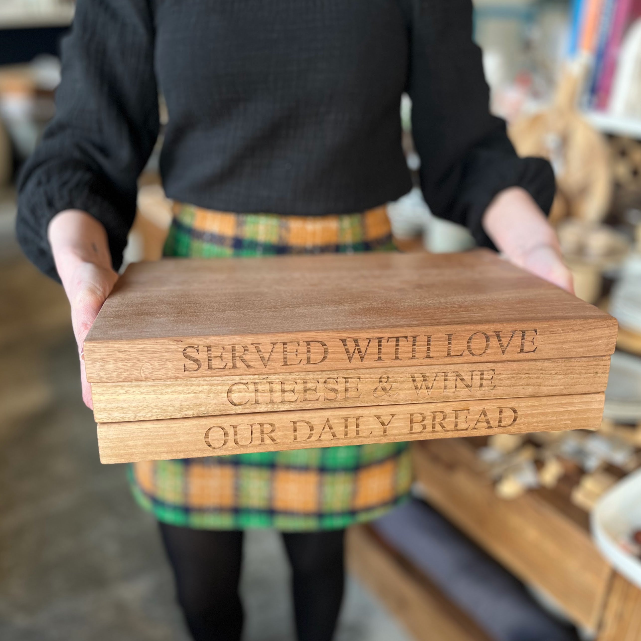 Large Thin Wooden Serving & Cutting Boards - Tasmanian Oak - Handmade by Verde