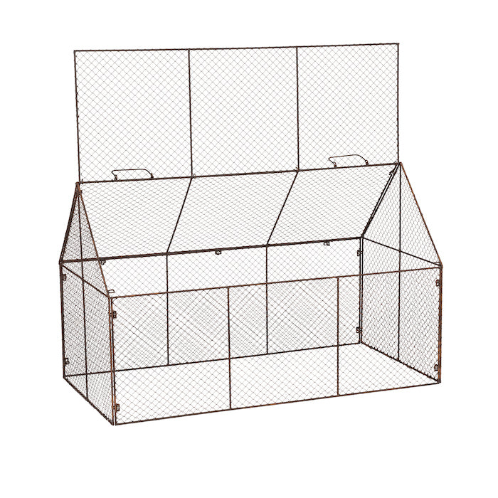 Rustic Wire Cloche Rectangular Large