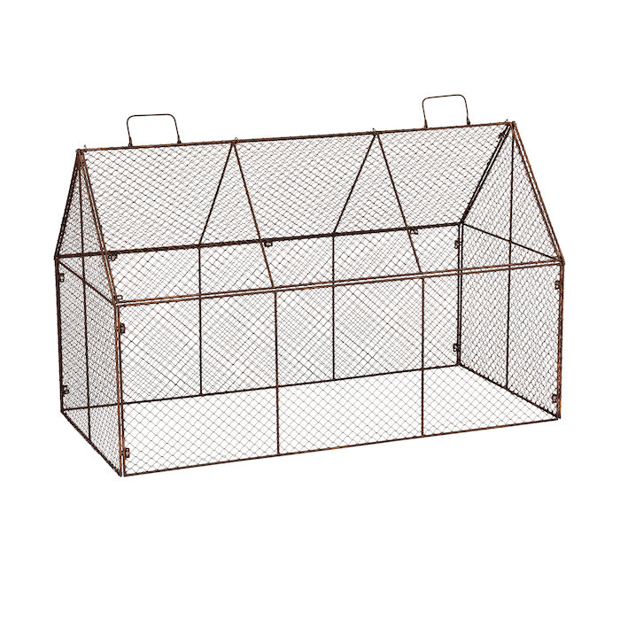Rustic Wire Cloche Rectangular Large