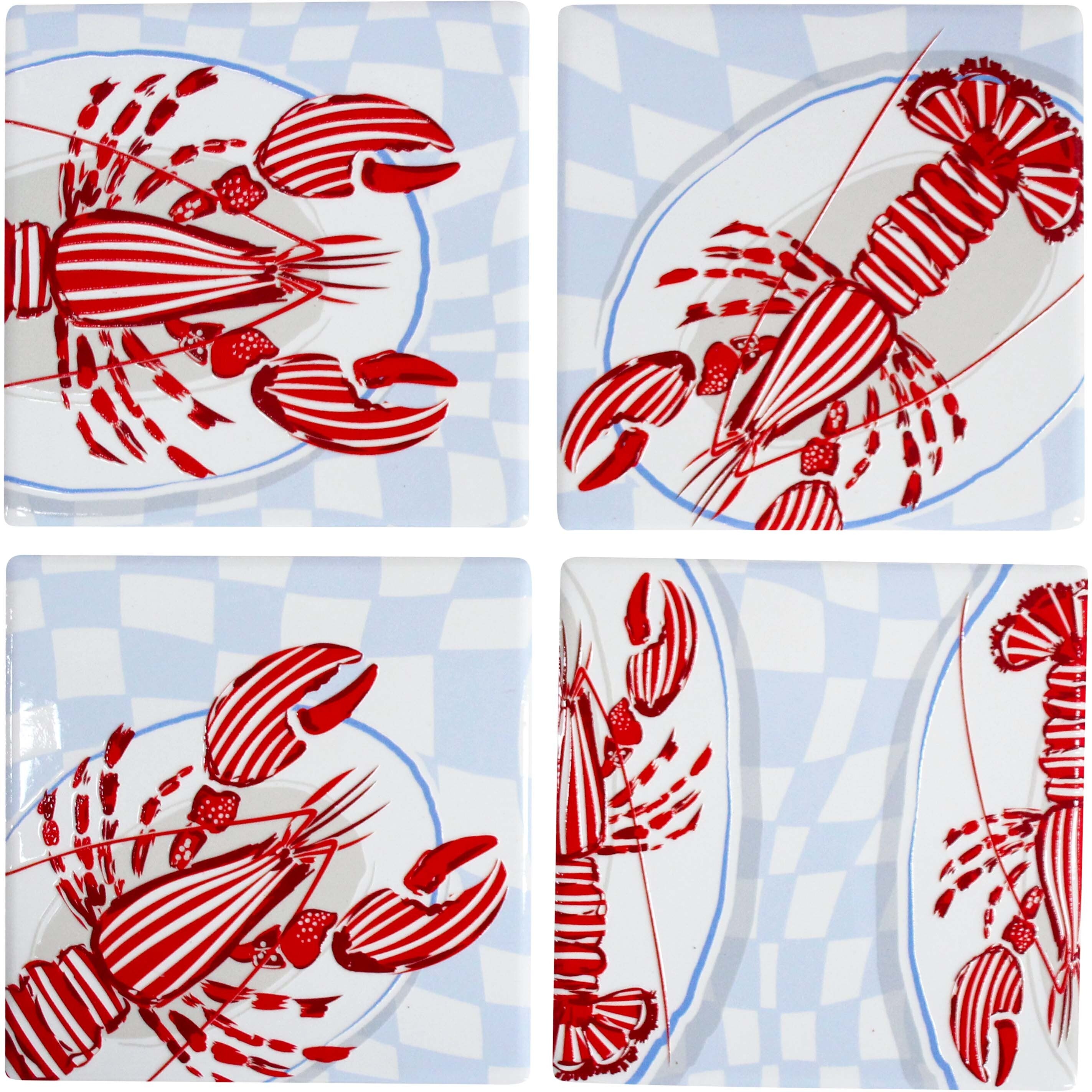 Coasters - Lobsters - set of 4