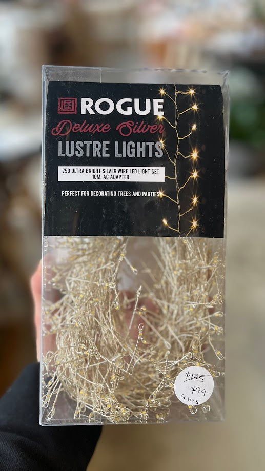 String Lustre LED lights - Deluxe 750 bulbs silver 10M