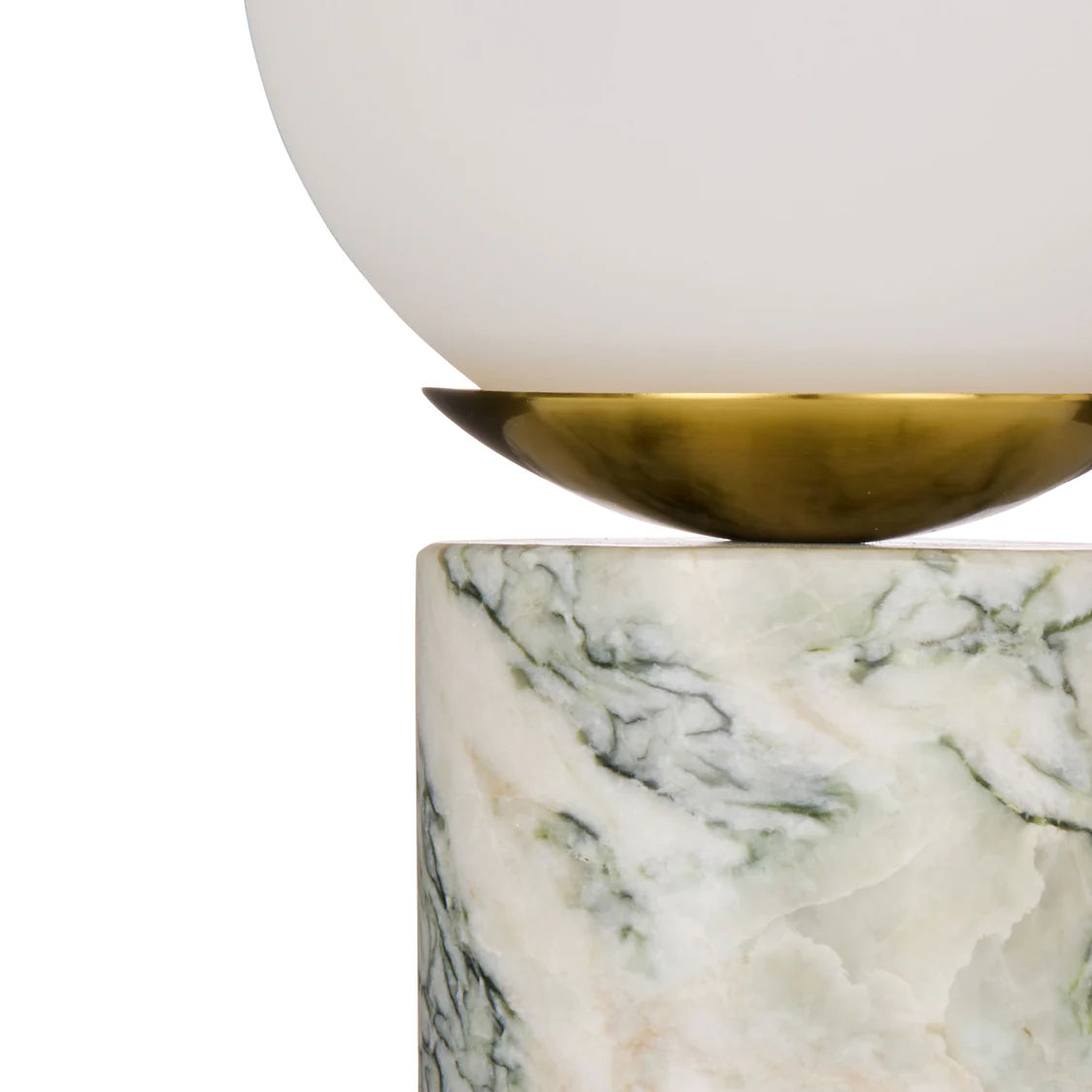 Table Lamp - Marble Base with Glass Shade