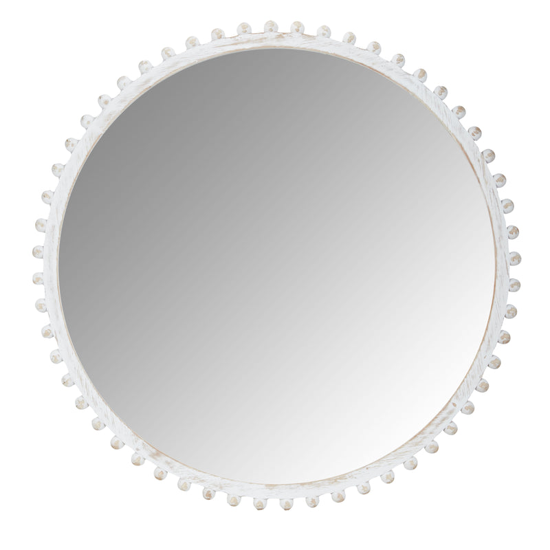 Mirror Round White Wash