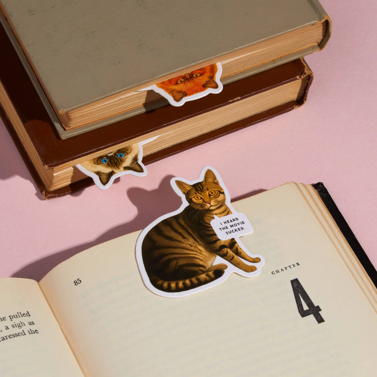 Bookmarks - Magnetic Moody Cats Set of 3
