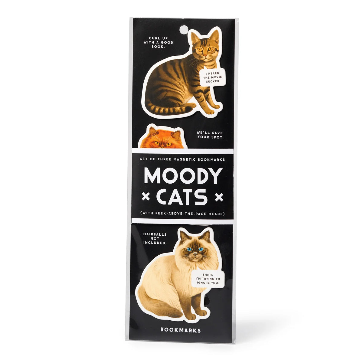 Bookmarks - Magnetic Moody Cats Set of 3