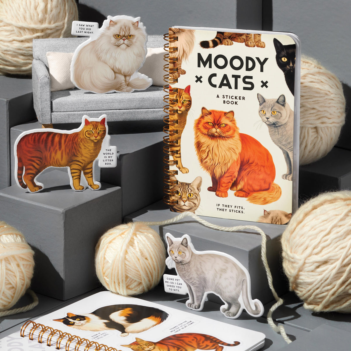 Sticker Book 'Moody Cats'